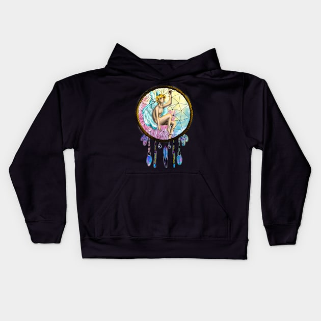 Cute Angel Kids Hoodie by LaPika